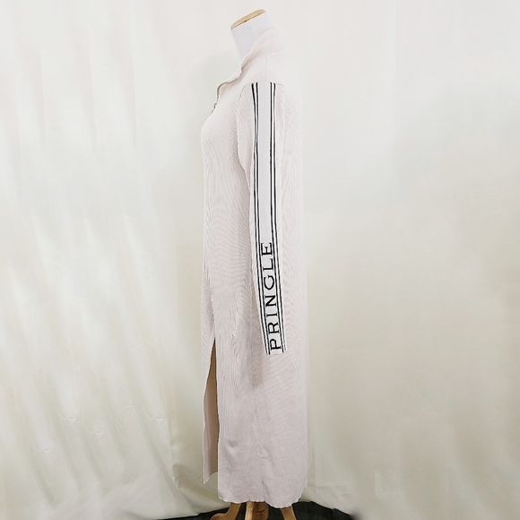 H&M x Pringle ribbed knit sweater dress cream high slit size Women's Size Large - Picture 5 of 10